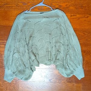 Sage poncho sweater top